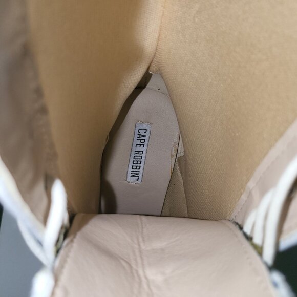 CAPE ROBBIN | Galaxy Glitter Blue Laced Mid Calf Heels - Picture 8 of 9